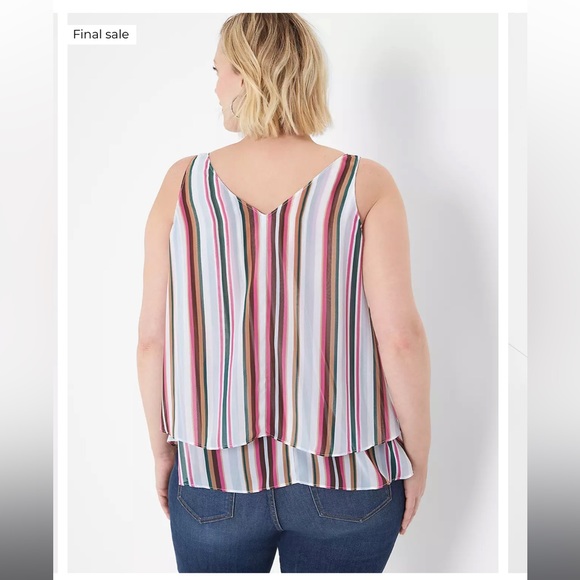 Lane Bryant Modern Swing Double-Layer Chiffon Style Tank - Picture 12 of 13
